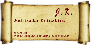 Jedlicska Krisztina névjegykártya